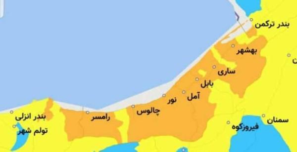 وضعیت کرونایی 7 شهرستان مازندران زرد شد شرایط کرونایی 7 شهرستان مازندران زرد شد