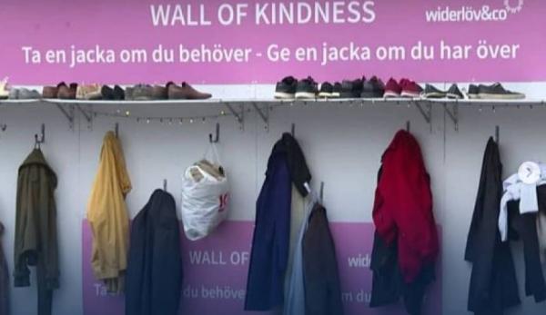 دیوار مهربانی؛ ایده ی انسان محبت آمیز ایرانی در قلب اروپا